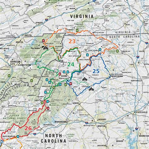 Mad Maps Usrt170 Scenic Road Trips Map Of Smoky Mountains Road