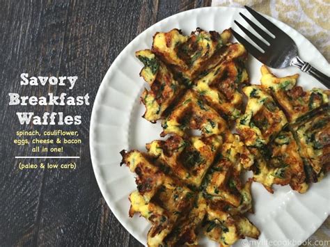 Savory Breakfast Waffles Low Carb My Life Cookbook Low Carb