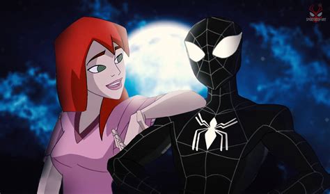 spectacular spider man symbiote and mary jane love by spideyjosh art on deviantart