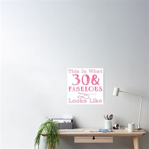 Fun Fabulous 30th Birthday Poster For Sale By Thepixelgarden Redbubble