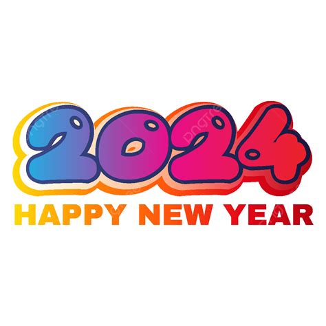 3d Feliz Ano Novo 2024 Vetor Png Feliz Ano Novo 2024 Feliz Ano Novo