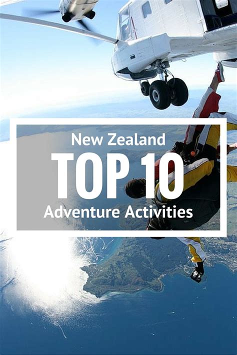 Top 10 Adrenaline Activities To Try In New Zealand New Zealand Travel