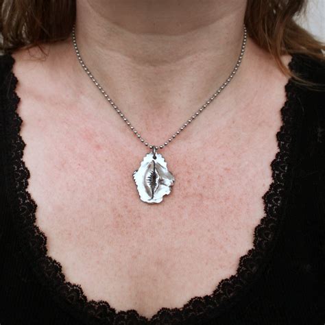 Silver Vagina Dentata Yoni Pendant Feminist Symbol Necklace Etsy