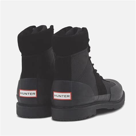 Hunter Synthetic Mens Original Insulated Commando Boots In Black For