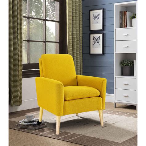 Dazone Modern Accent Fabric Chair Single Sofa Comfy Upholstered Arm