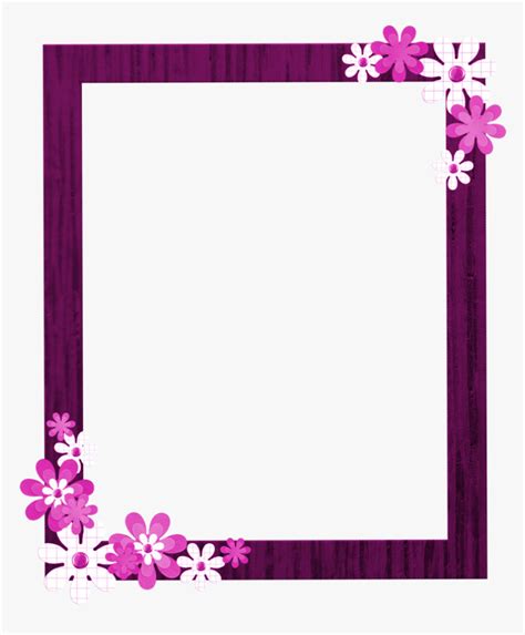 Pink Floral Border Picture Pink Borders And Frames Hd Png Download