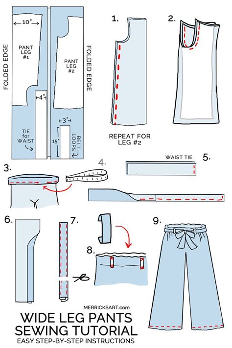 How To Sew Cropped Wide Leg Pants Beginner Sewing Tutorial Sewing