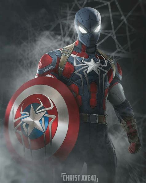 Captain Spider Man Suit With Shield Id