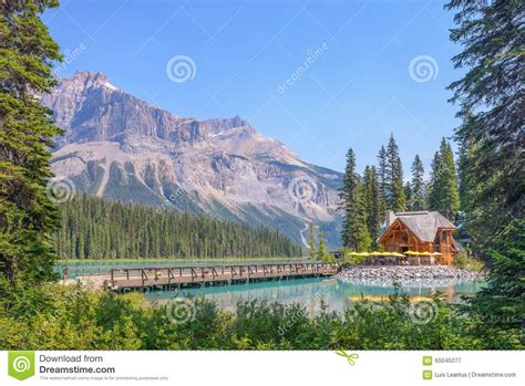 Emerald Lake Lodge Yoho National Park Bc Canada Stock Image