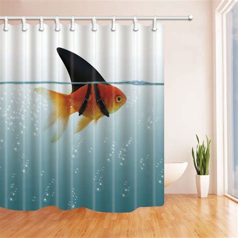 Fabric Fish Shower Curtain Nymb Fishing Shower Curtain Bass Fish