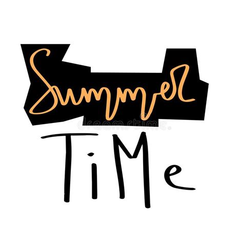 Summer Hand Drawn Brush Letterings Summer Typography Summer Time