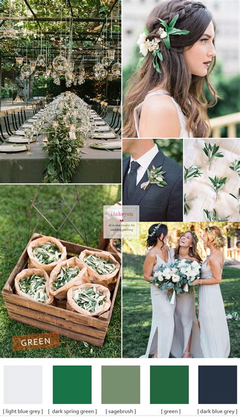 Green Wedding Theme Ideas Different Shades Of Green Wedding Green