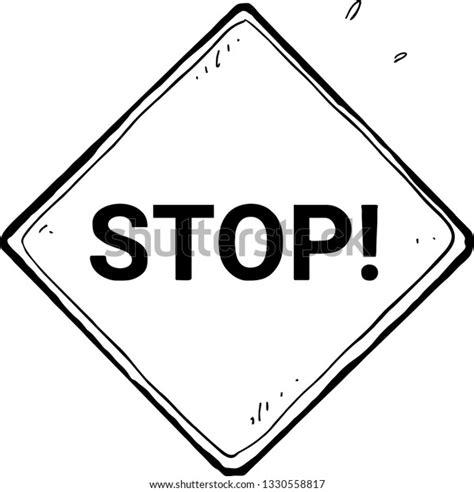 Stop Sign Hand Drawn Stock Vector Royalty Free 1330558817 Shutterstock
