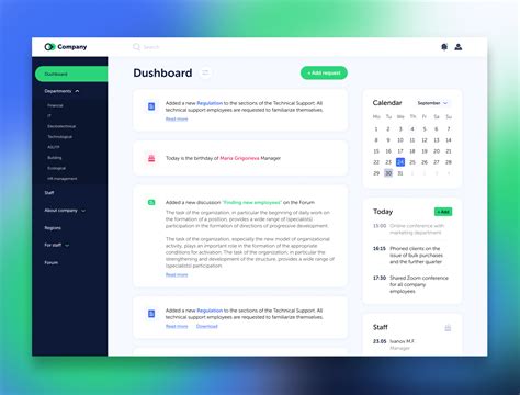 Corporate Portal Dashboard By Isabel Rosher On Dribbble