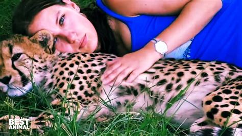 Sexy Girl And Cheetahs Incredible Friendship Hd Youtube