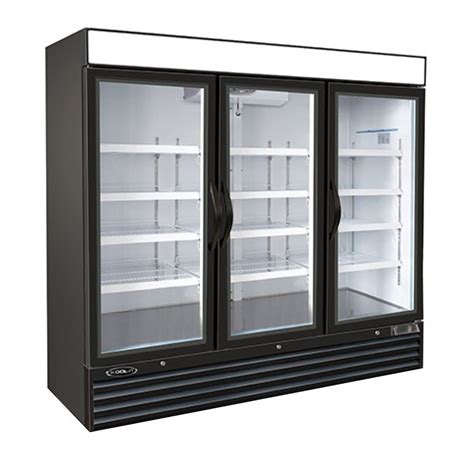 3 Glass Door Commercial Freezer For Sale Upright Display