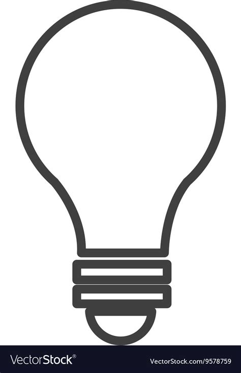 Black And White Light Bulb Graphic Royalty Free Vector Image