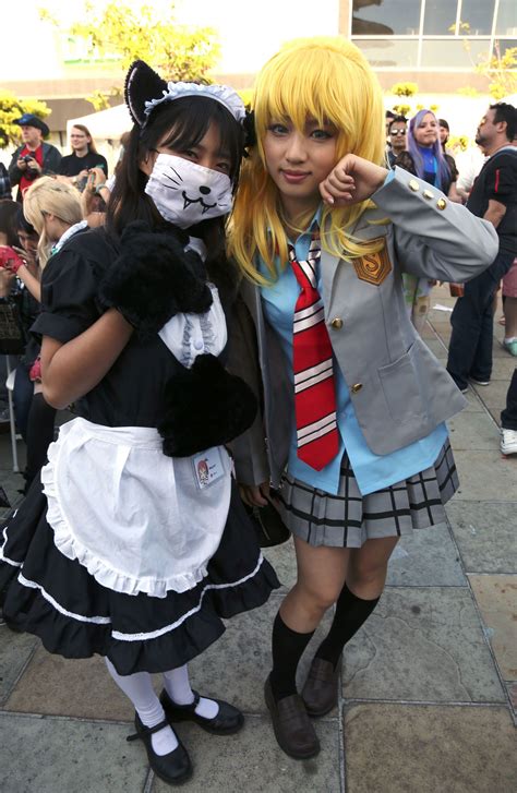 Neko Maid Meets Schoolgirl Neko School Girl Cosplay Anime
