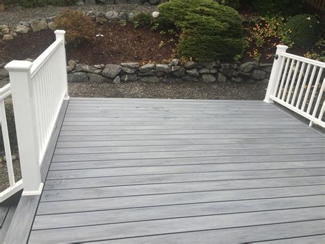 It's possible to build an elevated deck that's flush with the pool for. Timbertech Decking Pvc Patio Terrain Collection In Silver ...