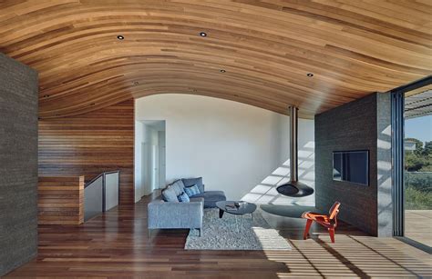 Australian timber ceilings, sunshine coast, queensland. Wood Tube and Curved Ceiling Shape Skyline House Atop ...