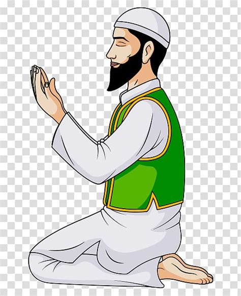 Arab Man Praying Illustration Prayer Salah Muslim Islam Allah Islam