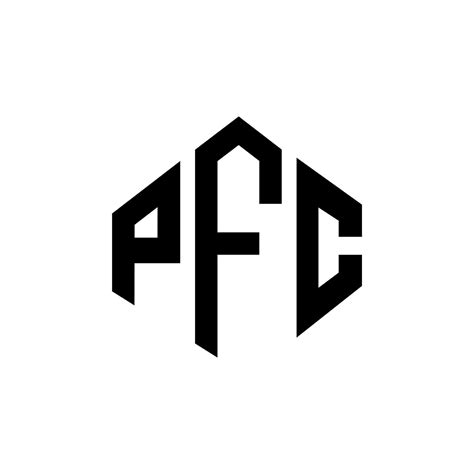 Diseño De Logotipo De Letra Pfc Con Forma De Polígono Diseño De