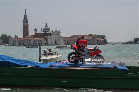 Motogp Rider Jorge Lorenzo Films In Front Of St Marks Square To