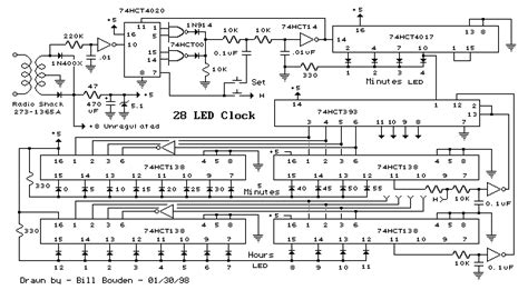 28 Led Clock Timer Circuit Diagram And Instructions