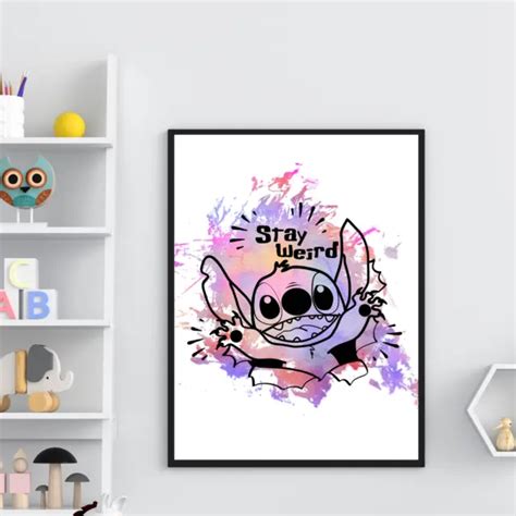 Disney Lilo And Stitch Kids Wall Art Poster Print Girl Boy T Uk