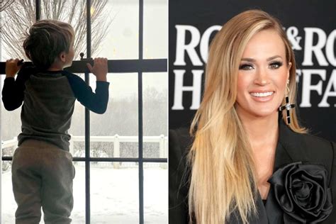 Carrie Underwood Shares Adorable Rare Photo Of 4 Year Old Son Jacob On Snowy Tennessee Day