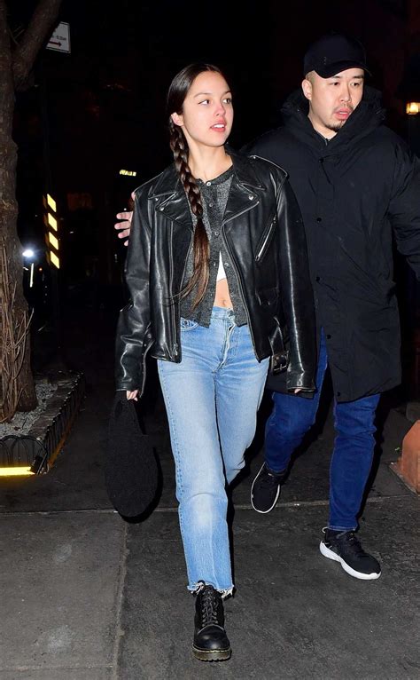 Olivia Rodrigo In A Black Leather Jacket Was Seen Out For Dinner In New