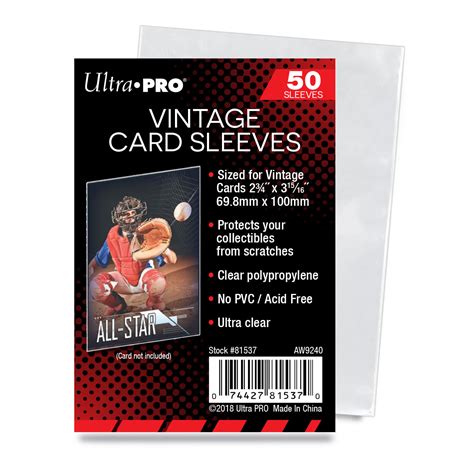 Ultra Pro Vintage Card Sleeves Pack Of 50