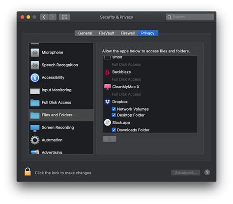 How To Control What Apps Can Access Files And Folders In Macos Big Sur