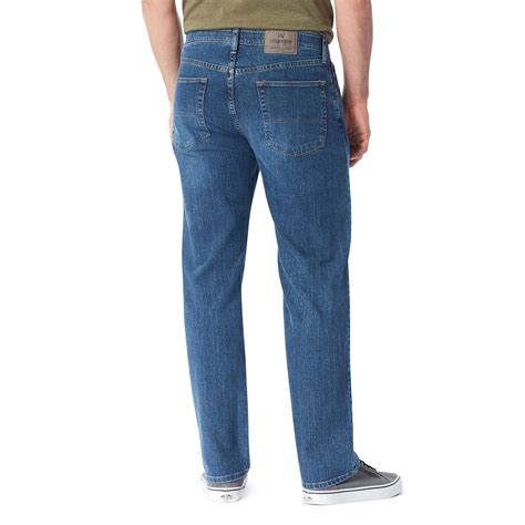 Wrangler Authentics Mens Big And Tall Regular Fit Comfort Flex Waist Jean Blue Ocean 58x32 On