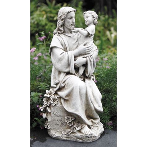 Jesus With Child Garden Statue Divine Mercy T Shop