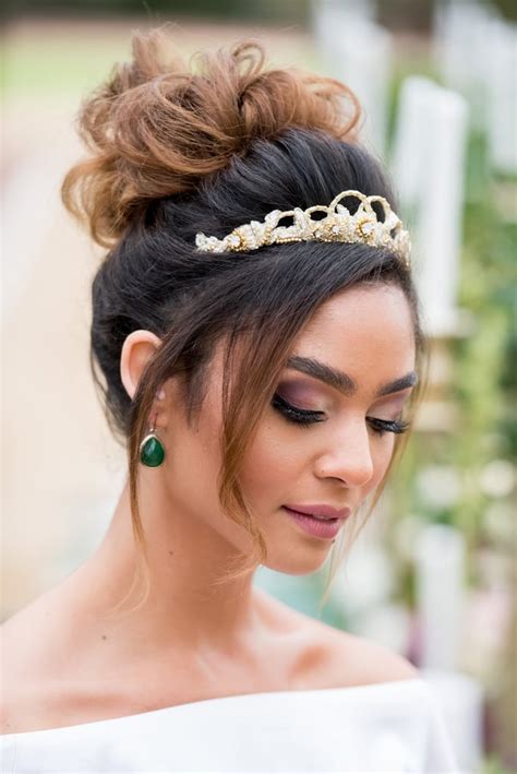 Princess Tiara Bridal Hairstyle Inspiration For Black Women
