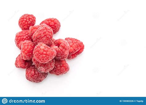 Fresh Raspberries On White Background Stock Photo Image Of Healthy
