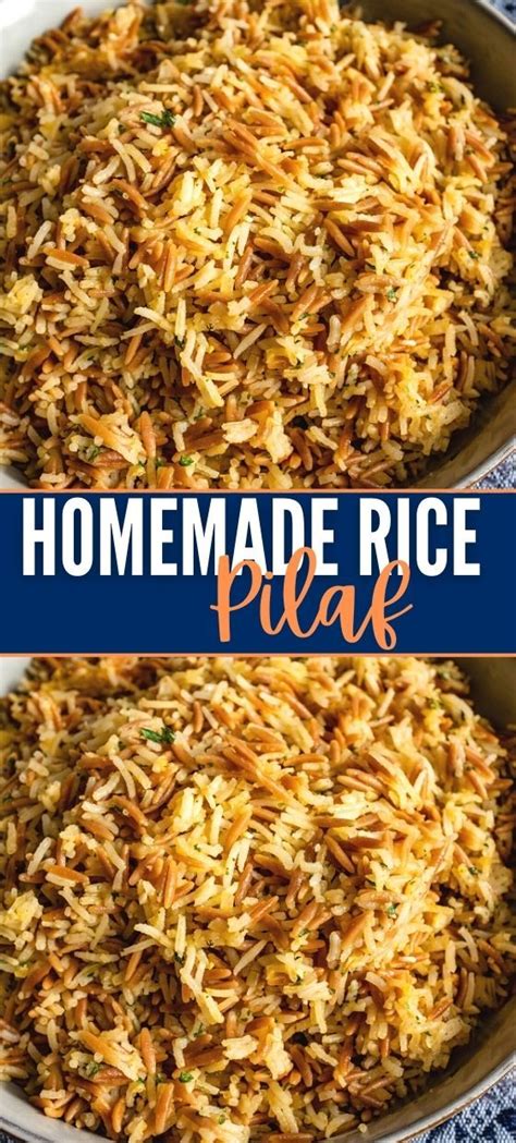 HOMEMADE RICE PILAF Rice Pilaf Recipe Pilaf Recipes Rice Recipes