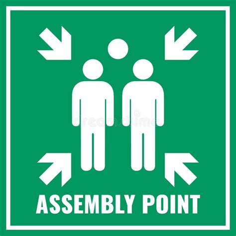 Assembly Point Symbol Sign Vector Illustration Isolated On White