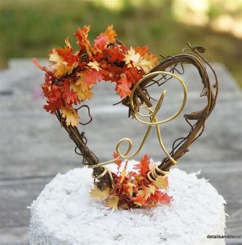 Fall Letter Cake Topper With Personalization Fall Wedding Diy