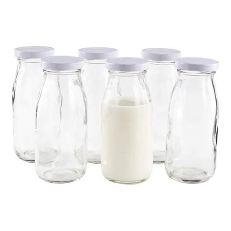 8 Oz Glass Milk Bottles Glass Food Storage Containers Glass Milk Bottles Milk Bottle