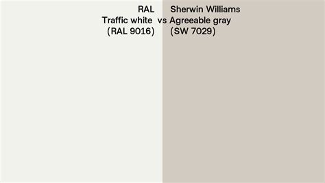 Ral Traffic White Ral Vs Sherwin Williams Agreeable Gray Sw