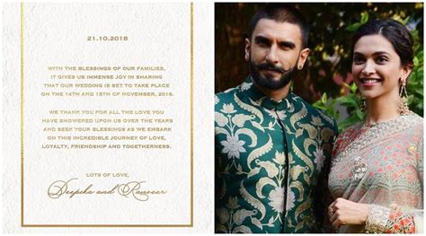 Ranveer Singh And Deepika Padukone Announce Wedding Date Bollywood