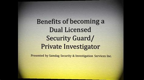 Benefits Of Becoming A Dual Licensed Security Guard Private Investigator Private
