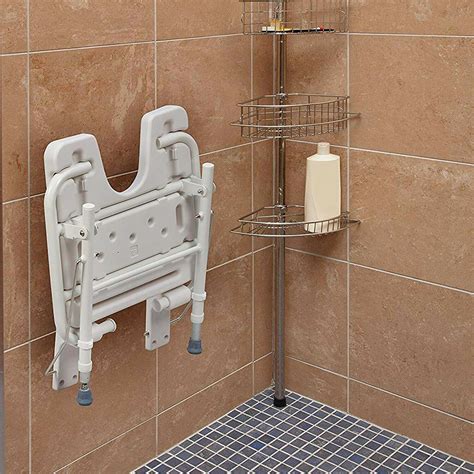 Fold Down Shower Seat Folding Safety Bench Wall Mount Bath Chair