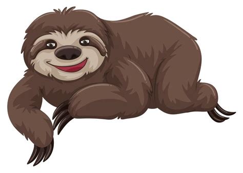 Sloth With Happy Face 297780 Vector Art At Vecteezy