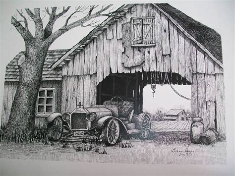 Pin By Clara Renee On Drawing Barn Drawing Pencil Drawings