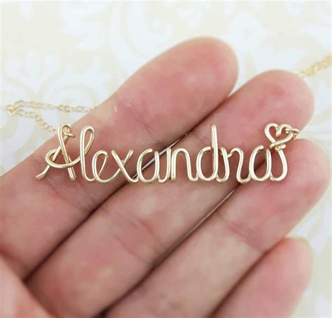 Wire Name Necklace Etsy Find -- Handmade-a-Day | Emmaline ...