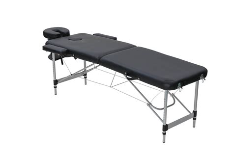 buy 2 fold massage table bed aluminium black at mighty ape nz