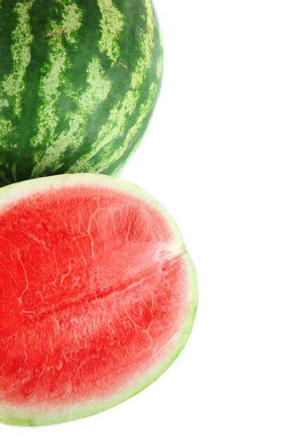Premium Photo Ripe Watermelons Isolated On White